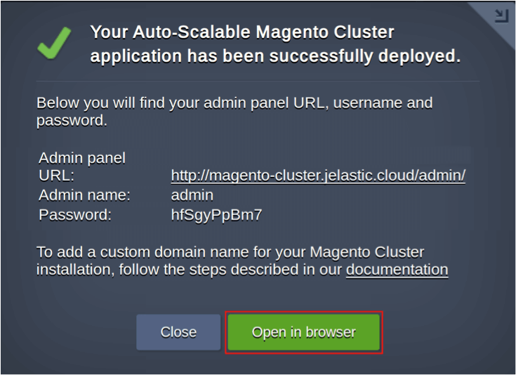 magento successful install